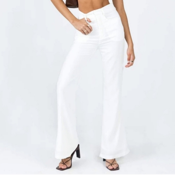Princess Polly Pants - 3 for $20 Princess Polly Elsie Pants White Trousers Wide Leg Size 4 NWT
